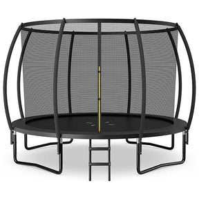 8/10/12FT ASTM Approved Outdoor Large Recreational Trampoline with Ladder & Enclosure Net Safety Pad