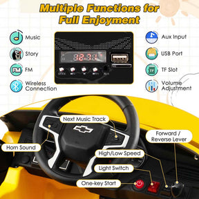 Licensed Chevrolet Tahoe Kids Ride On Car 12V Battery Powered Electric Truck SUV RC Vehicle with Light & Music