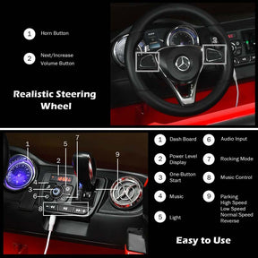 Licensed Mercedes Benz X Class Kids Ride-on Car 12V Battery Powered Vehicle Riding Toy Car with Trunk