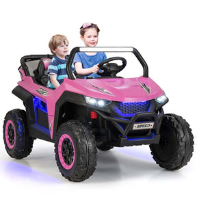 12V 2-Seater Kids Ride On UTV Car, Battery Powered Electric Vehicle with Remote Control, Lights & Music, Ride On Toy Car for Boys Girls Gifts
