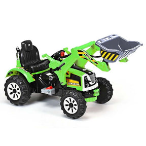 Kids Ride on Excavator, 12V Battery Powered Construction Vehicle Dumper Truck Toy with Front Loader Shovel