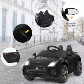12V Kids Ride On Car, Licensed Jaguar F-Type SVR Battery Powered Electric Vehicle with Remote Control