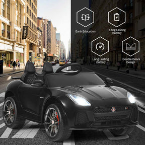 12V Kids Ride On Car, Licensed Jaguar F-Type SVR Battery Powered Electric Vehicle with Remote Control