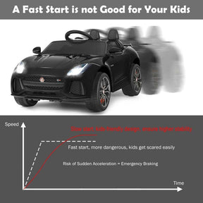 12V Kids Ride On Car, Licensed Jaguar F-Type SVR Battery Powered Electric Vehicle with Remote Control