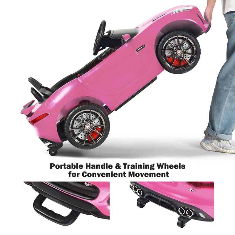 12V Kids Ride On Car, Licensed Jaguar F-Type SVR Battery Powered Electric Vehicle with Remote Control