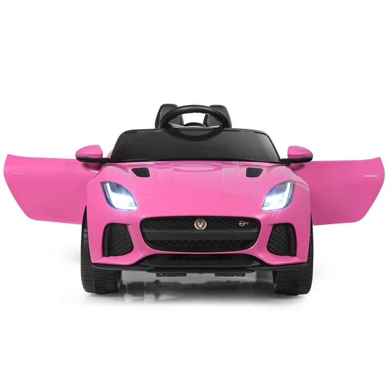 12V Kids Ride On Car, Licensed Jaguar F-Type SVR Battery Powered Electric Vehicle with Remote Control