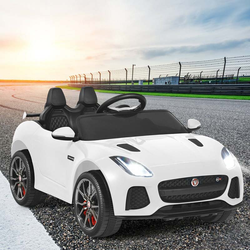 12V Kids Ride On Car, Licensed Jaguar F-Type SVR Battery Powered Electric Vehicle with Remote Control