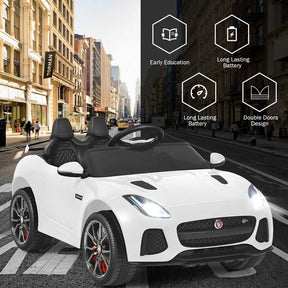 12V Kids Ride On Car, Licensed Jaguar F-Type SVR Battery Powered Electric Vehicle with Remote Control