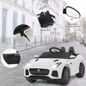 12V Kids Ride On Car, Licensed Jaguar F-Type SVR Battery Powered Electric Vehicle with Remote Control