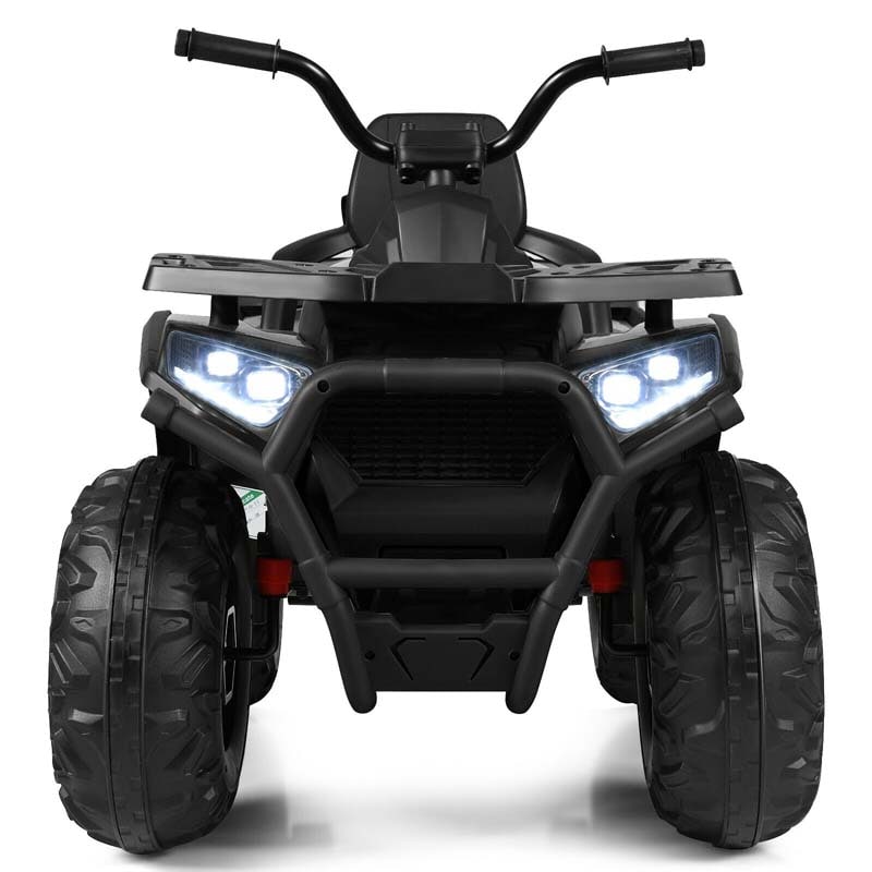 12V Kids Electric ATV with 2 Speeds, LED Lights, Music & MP3, Ride-On Car 4-Wheeler Quad for Ages 3+ Boys & Girls Gifts