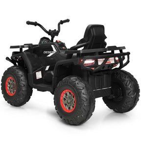 12V Kids Electric ATV with 2 Speeds, LED Lights, Music & MP3, Ride-On Car 4-Wheeler Quad for Ages 3+ Boys & Girls Gifts