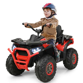 12V Kids Electric ATV with 2 Speeds, LED Lights, Music & MP3, Ride-On Car 4-Wheeler Quad for Ages 3+ Boys & Girls Gifts