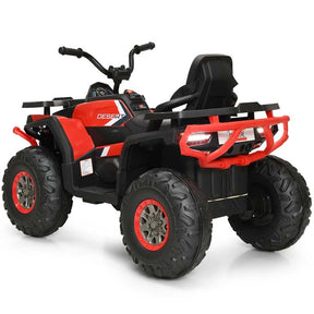 12V Kids Electric ATV with 2 Speeds, LED Lights, Music & MP3, Ride-On Car 4-Wheeler Quad for Ages 3+ Boys & Girls Gifts