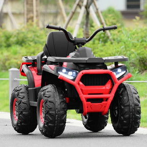 12V Kids Electric ATV with 2 Speeds, LED Lights, Music & MP3, Ride-On Car 4-Wheeler Quad for Ages 3+ Boys & Girls Gifts