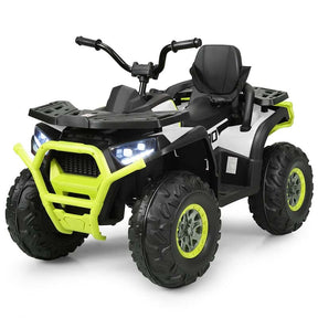 12V Kids Electric ATV with 2 Speeds, LED Lights, Music & MP3, Ride-On Car 4-Wheeler Quad for Ages 3+ Boys & Girls Gifts