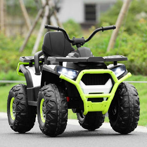 12V Kids Electric ATV with 2 Speeds, LED Lights, Music & MP3, Ride-On Car 4-Wheeler Quad for Ages 3+ Boys & Girls Gifts