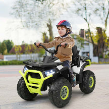 12V Kids Electric ATV with 2 Speeds, LED Lights, Music & MP3, Ride-On Car 4-Wheeler Quad for Ages 3+ Boys & Girls Gifts