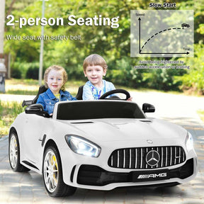 Licensed Mercedes Benz AMG GTR 2-Seater Ride-on Car 12V Battery Powered Vehicle Kids Riding Toy Car with Remote