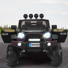 12V Kids Ride On Truck Battery Powered Riding Toy Car Jeep with Spring Suspension & Trunk