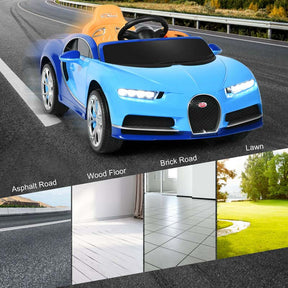 12V Licensed Bugatti Chiron Kids Ride on Car Battery Powered Electric Vehicle with 2.4G Remote Control