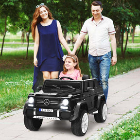 12V Mercedes-Benz G650S Licensed Kids Ride-On Car, Electric Riding Toy Truck with Remote Control, Storage Trunk, LED Lights & Spring Suspension