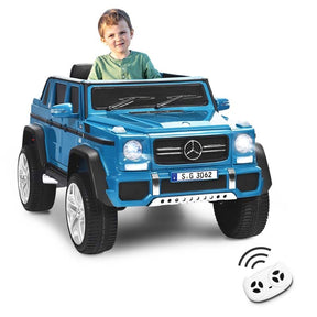 12V Mercedes-Benz G650S Licensed Kids Ride-On Car, Electric Riding Toy Truck with Remote Control, Storage Trunk, LED Lights & Spring Suspension