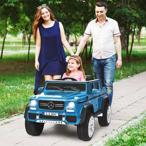 12V Mercedes-Benz G650S Licensed Kids Ride-On Car, Electric Riding Toy Truck with Remote Control, Storage Trunk, LED Lights & Spring Suspension