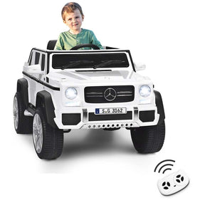 12V Mercedes-Benz G650S Licensed Kids Ride-On Car, Electric Riding Toy Truck with Remote Control, Storage Trunk, LED Lights & Spring Suspension