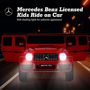 12V Kids Ride On Car, Licensed Mercedes-Benz G63 Battery Powered Electric Toy Car with Spring Suspension