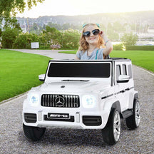 12V Kids Ride On Car, Licensed Mercedes-Benz G63 Battery Powered Electric Toy Car with Spring Suspension