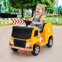 12V Kids Ride On Recycling Trash Truck, Battery Powered RC Riding Toy Car with Recycling Accessories