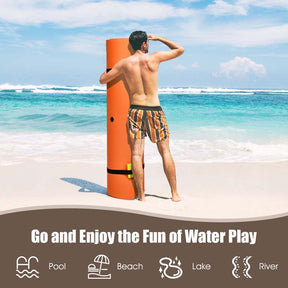12 x 6 FT Floating Water Pad 3-Layer Tear-Resistant XPE Foam Mat Roll-Up Floating Island for 4-6 Person