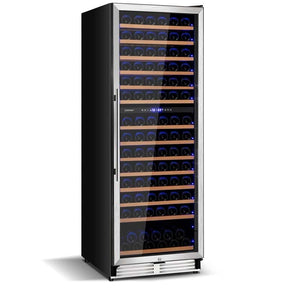 154-Bottle Dual Zone Wine Cooler Refrigerator Wine Cellar Freestanding or Built-in Wine Fridge