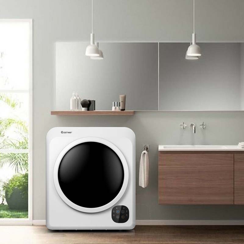 13.2 lb Portable Clothes Dryer, 1700W Electric Compact Front Load Tumble Dryer with Stainless Steel Tub for Apartments & Small Spaces