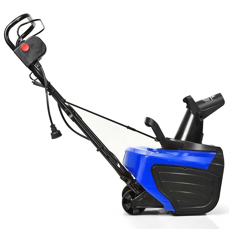 18" Electric Snow Thrower, 15AMP Corded Snow Blower with 180° Rotatable Chute, 10-Inch Clearing Depth