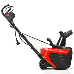18" Electric Snow Thrower, 15AMP Corded Snow Blower with 180° Rotatable Chute, 10-Inch Clearing Depth