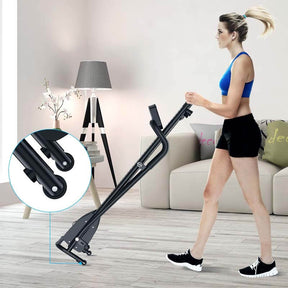 1 HP Folding Electric Treadmill, Portable Motorized Walking Running Machine with LCD Monitor & Cup Holder for Home Office