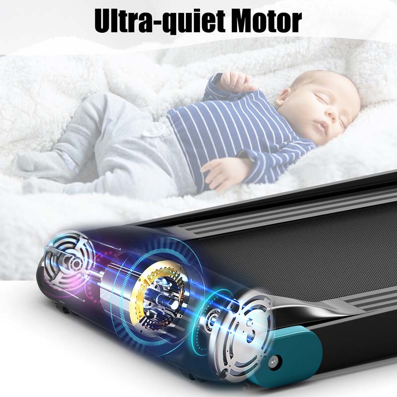 2.25HP Electric Folding Treadmill, Smart APP Control Walking Running Machine with HD LED Display & Device Holder
