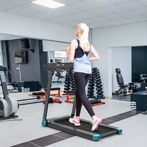 2.25HP Electric Folding Treadmill, Smart APP Control Walking Running Machine with HD LED Display & Device Holder