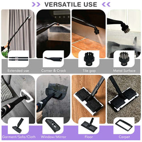 2000W Heavy Duty Steam Cleaner, Multipurpose Household Steamer with 19 Accessories & 1.5L Tank, Chemical-Free Cleaning for Floor, Car, Window
