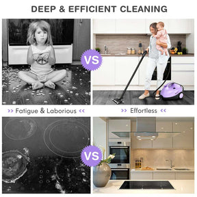 2000W Heavy Duty Steam Cleaner, Multipurpose Household Steamer with 19 Accessories & 1.5L Tank, Chemical-Free Cleaning for Floor, Car, Window