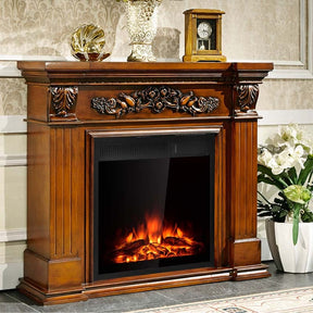 22.5" Electric Fireplace Insert, 1500W Recessed & Freestanding Electric Fireplace Heater with 7-Brightness Flame