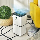 24 Pints Dehumidifier for Home & Basements, 1500 Sq. Ft Portable Dehumidifier with 3-Color LED Light, 3 Modes, 12H Timer, Auto & Manual Drainage