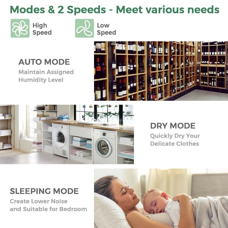 24 Pints Dehumidifier for Home & Basements, 1500 Sq. Ft Portable Dehumidifier with 3-Color LED Light, 3 Modes, 12H Timer, Auto & Manual Drainage