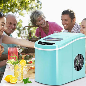26LBS/24H Mini Portable Ice Maker Countertop, Compact Ice Machine with Ice Scoop