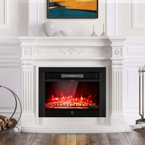 28.5/33/36 Inch Recessed Electric Fireplace Insert, 1500W Wall Mounted Freestanding Fireplace Heater with 3 Color Flame & Remote Control