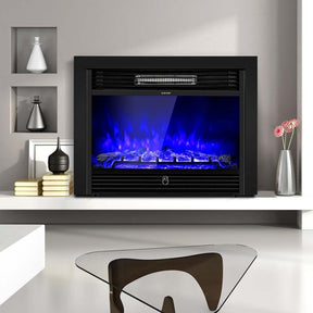 28.5/33/36 Inch Recessed Electric Fireplace Insert, 1500W Wall Mounted Freestanding Fireplace Heater with 3 Color Flame & Remote Control