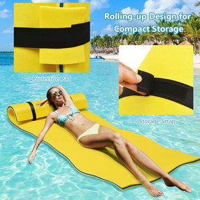 87" x 36" Floating Water Mat Pad, 3-Layer XPE Foam Water Pad/Pool Mat/Lounger Floating Island for River Lake Ocean