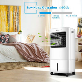 3-in-1 Portable Evaporative Air Cooler Fan & Humidifier with Remote Control, 20L Water Tank, 4 Speeds & 7.5H Timer for Home Office