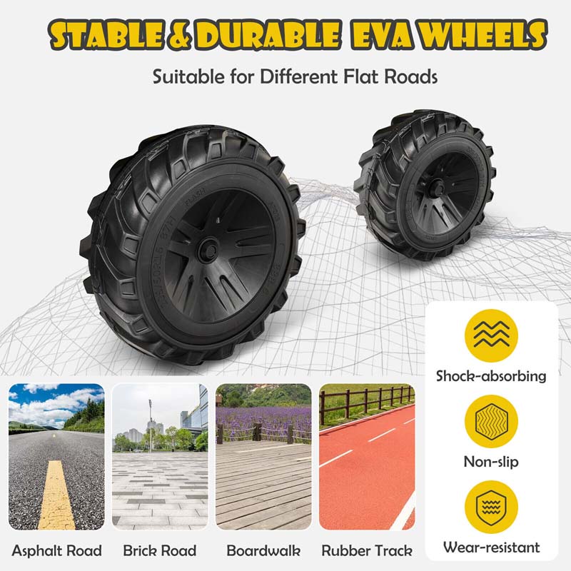 12V 3-in-1 Kids Ride On Tractor Excavator Bulldozer with Remote Control, Trailer & Shovel, Battery Electric Construction Vehicle for Ages 3-8